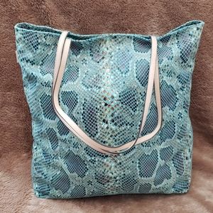 Sorial Snakeskin Print Tote